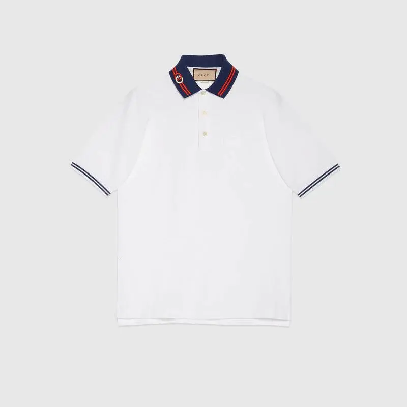 WhatsApp-Image-2025-10-08-at-5.33.11-PM Gucci White Polo Tshirt with Blue Collar Trim