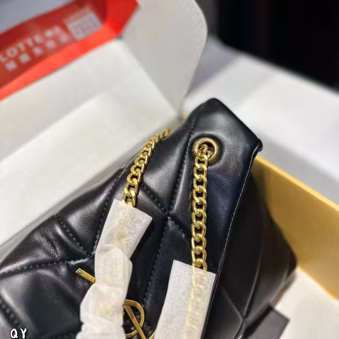 WhatsApp Image 2025-10-15 at 8.24.32 PM (1) Ysl Loulou Puffer Black Premium Shoulder Bag (With Double Box)