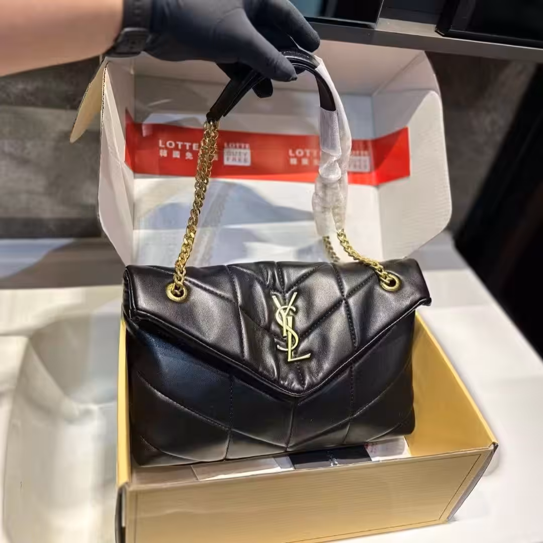 WhatsApp Image 2025-10-15 at 8.24.32 PM Ysl Loulou Puffer Black Premium Shoulder Bag (With Double Box)