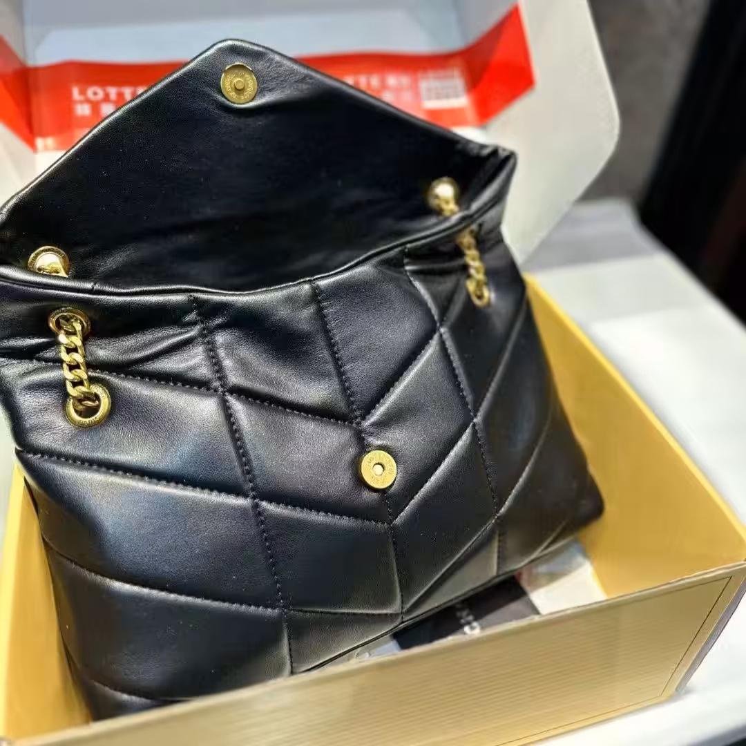WhatsApp Image 2025-10-15 at 8.24.34 PM Ysl Loulou Puffer Black Premium Shoulder Bag (With Double Box)