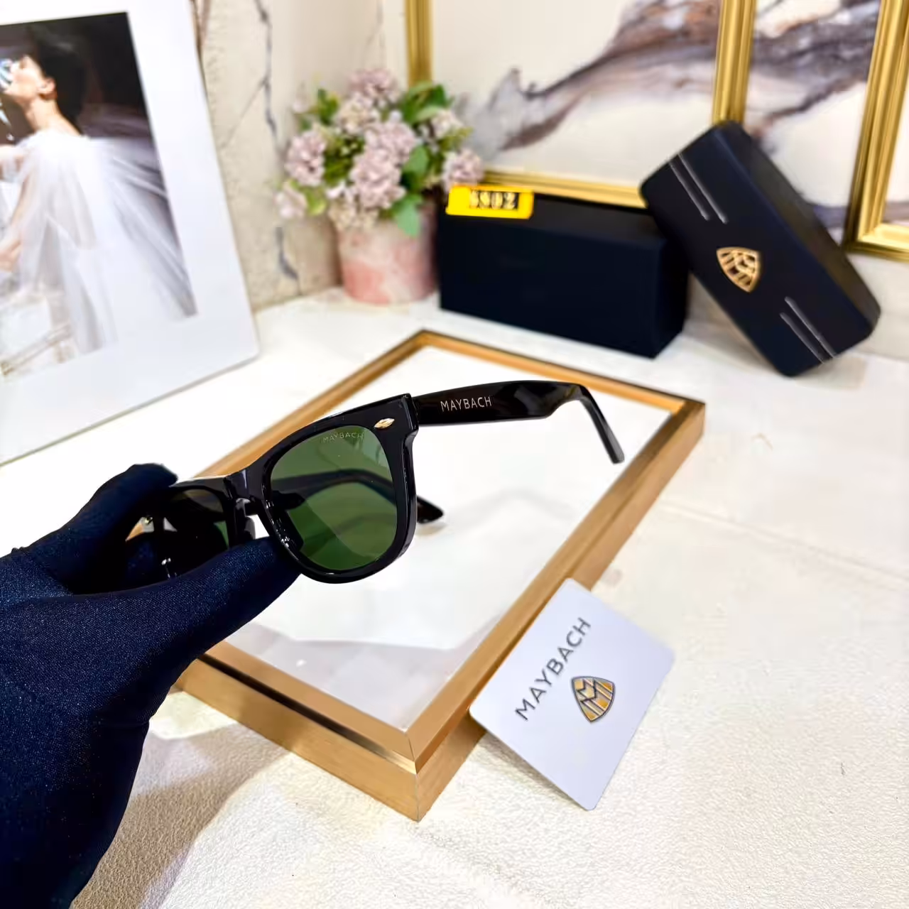 WhatsApp Image 2026-01-08 at 2.52.39 AM Maybach Wayfarer Black & Green Sunglasses