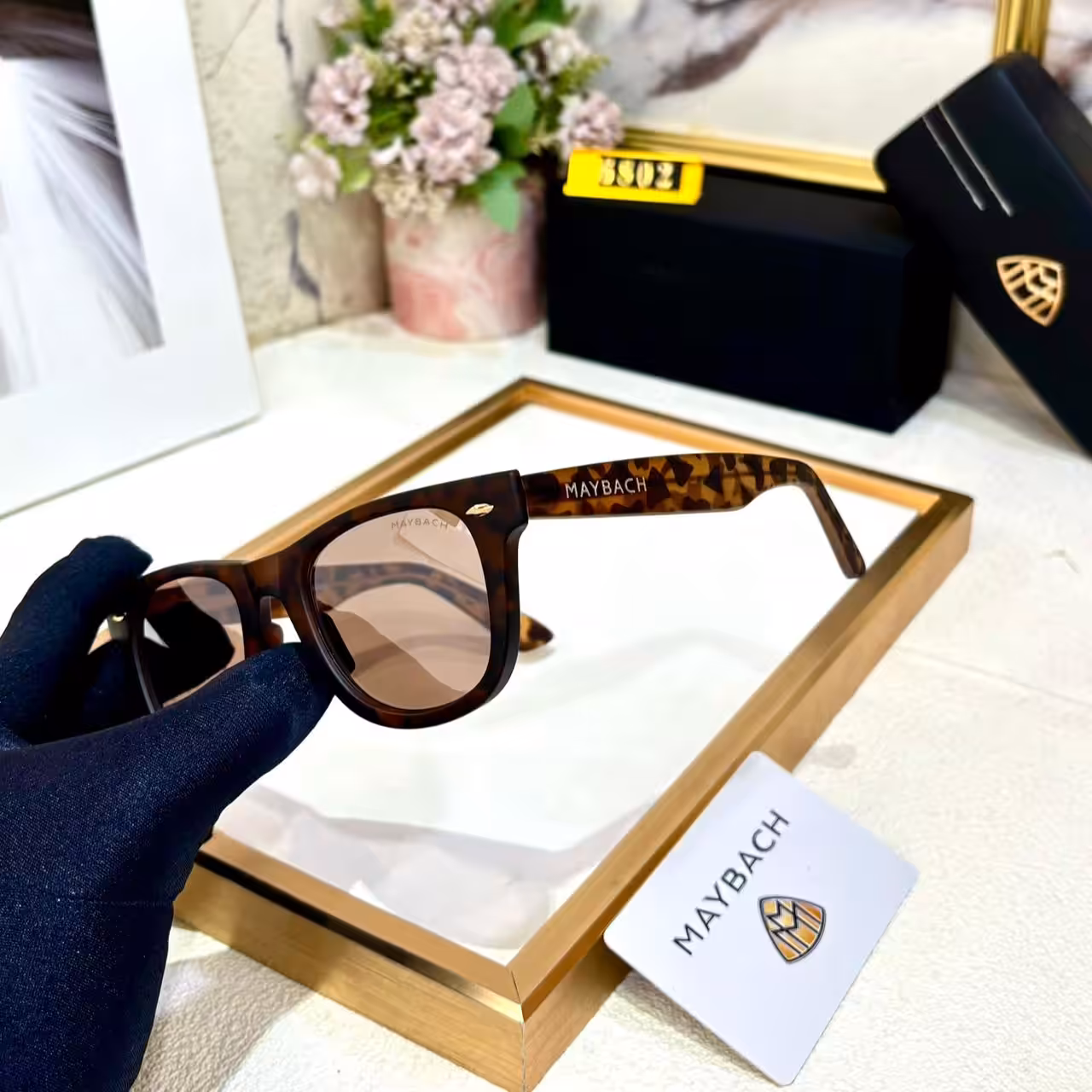 Maybach Wayfarer Tortoise Brown Sunglasses
