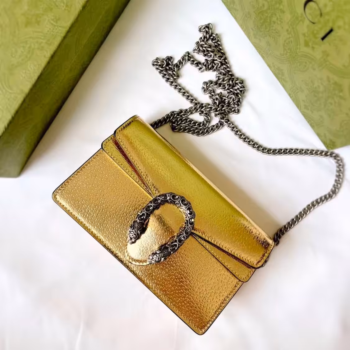 WhatsApp Image 2025-11-03 at 22.15.07 Gucci Dionysus Gold Mini Sling Bag (With Box)