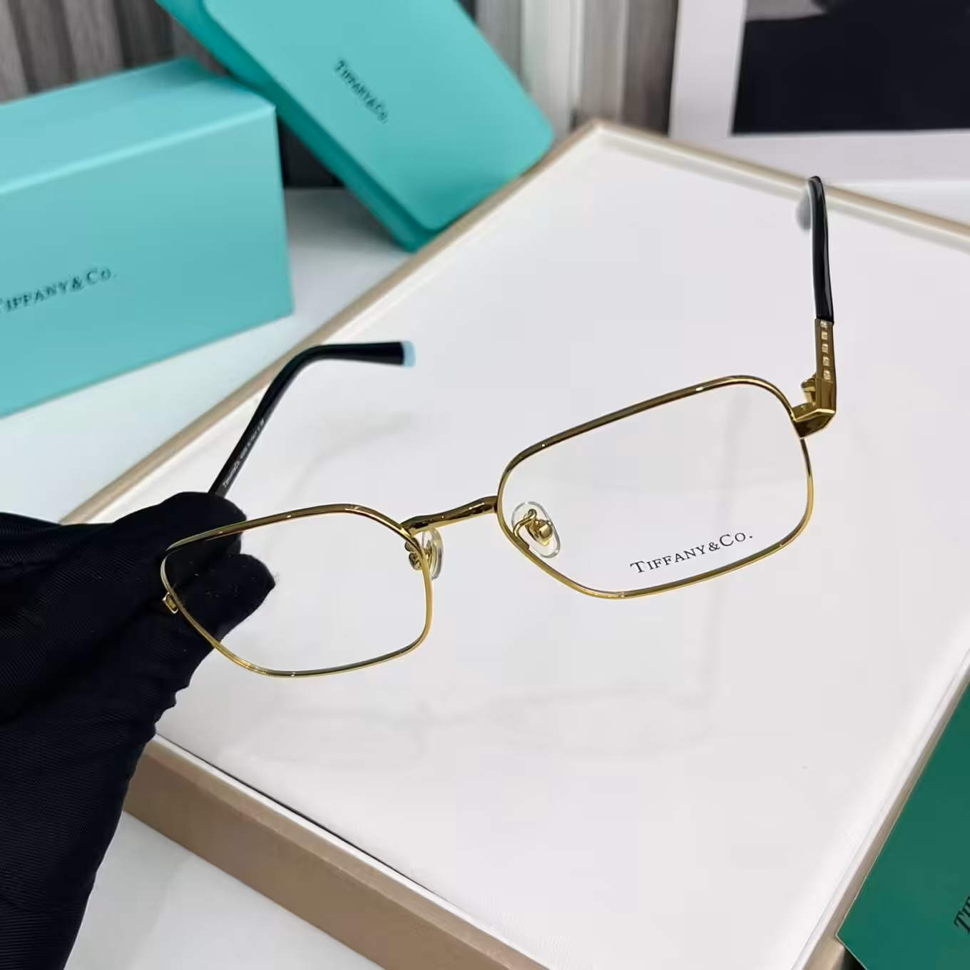 WhatsApp Image 2025-11-03 at 8.05.08 PM (1) Tiffany & Co Square Metal Frame Unisex Premium Eyeglass