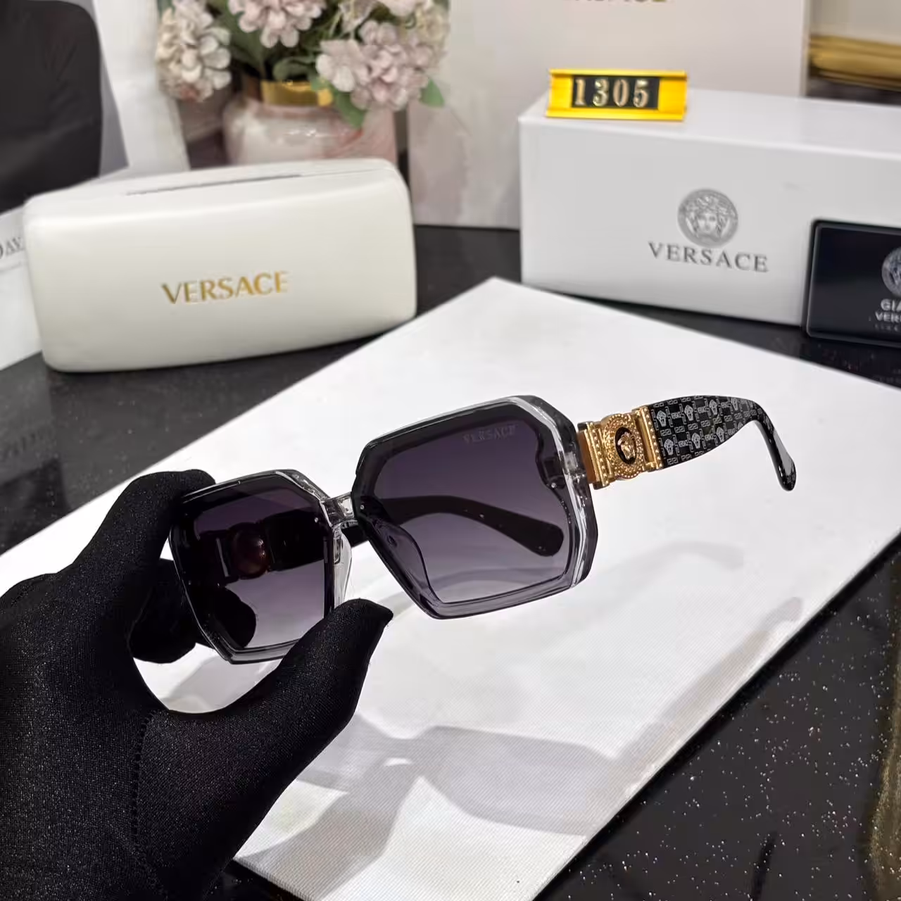 WhatsApp Image 2025-11-04 at 5.15.44 PM (1) Versace Square Violet Tint Men’s Sunglass