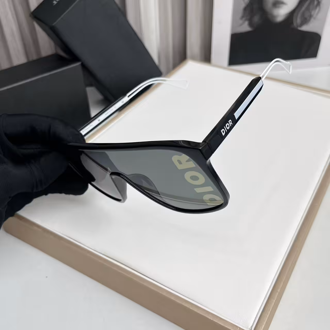 WhatsApp Image 2025-11-13 at 6.55.50 PM Dior Fast Mil Black Monogram Visor Sunglasses