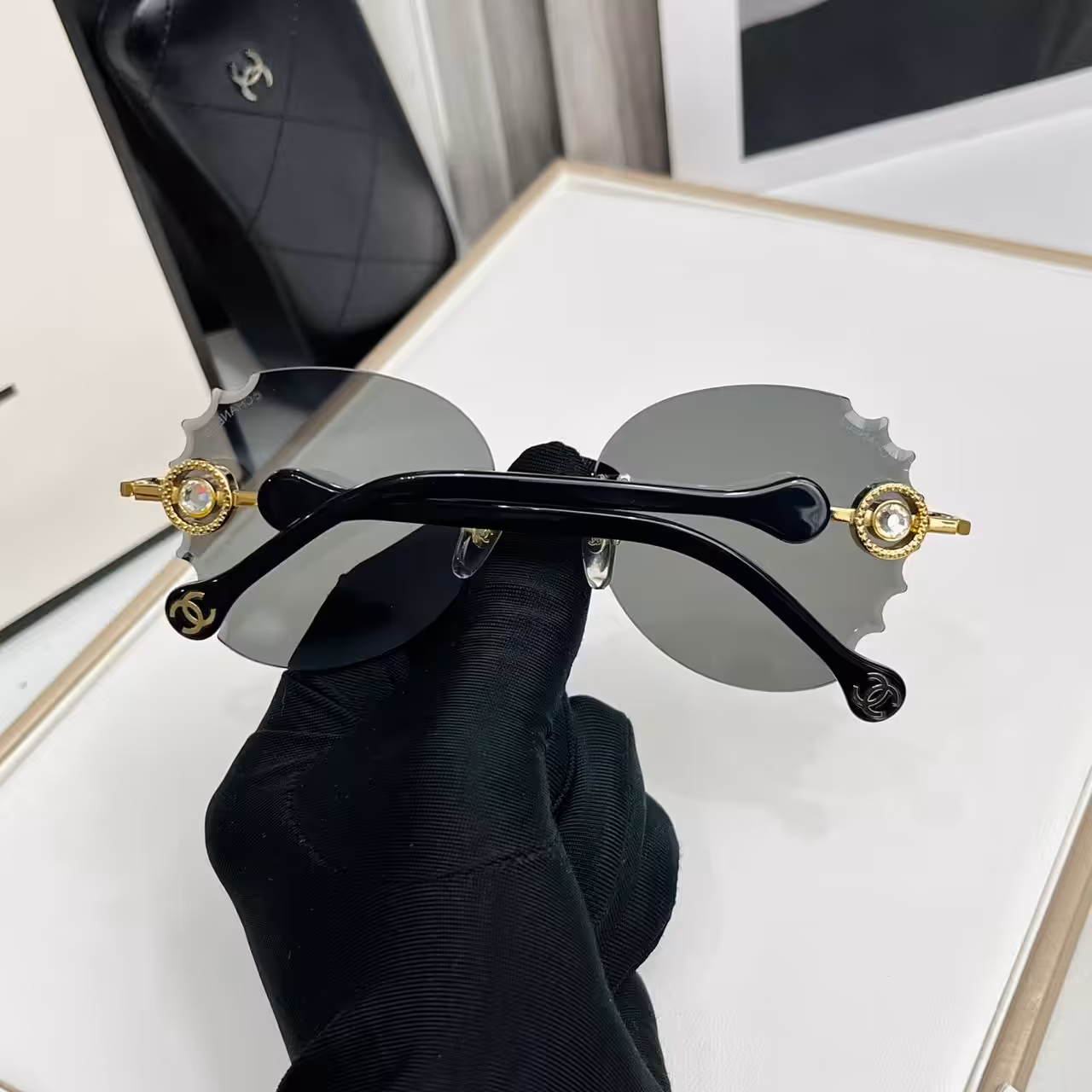 WhatsApp Image 2025-11-20 at 6.19.28 PM Chanel Scalloped Rimless Sunglasses