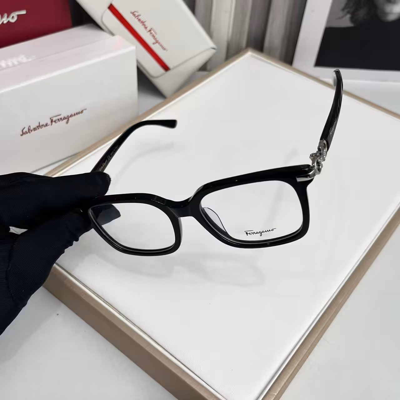 WhatsApp Image 2025-11-20 at 6.38.17 PM (1) Ferragamo Signature Gancini Optical Frame