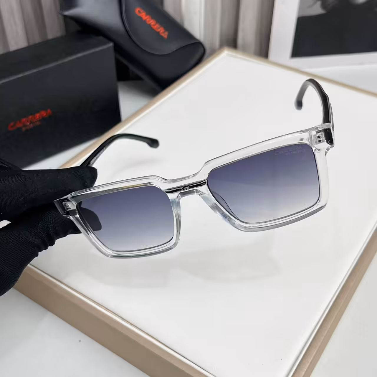 WhatsApp Image 2025-11-20 at 6.55.04 PM (1) Carrera Crystal Clear Gradient Square Sunglasses