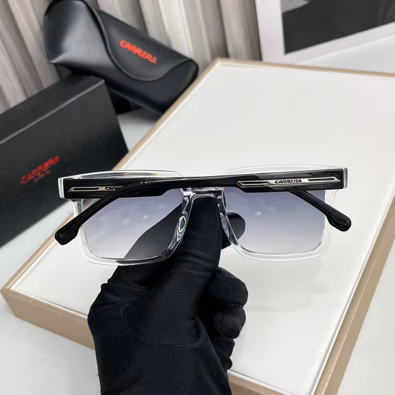 WhatsApp Image 2025-11-20 at 6.55.05 PM (1) Carrera Crystal Clear Gradient Square Sunglasses