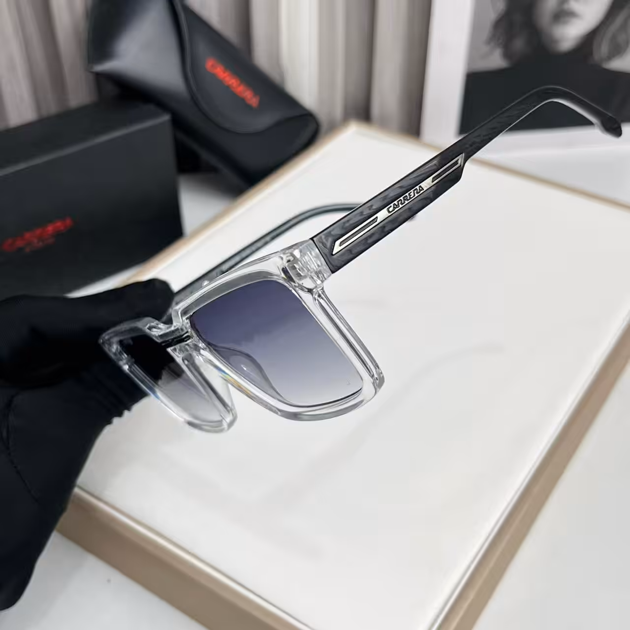 WhatsApp Image 2025-11-20 at 6.55.05 PM Carrera Crystal Clear Gradient Square Sunglasses