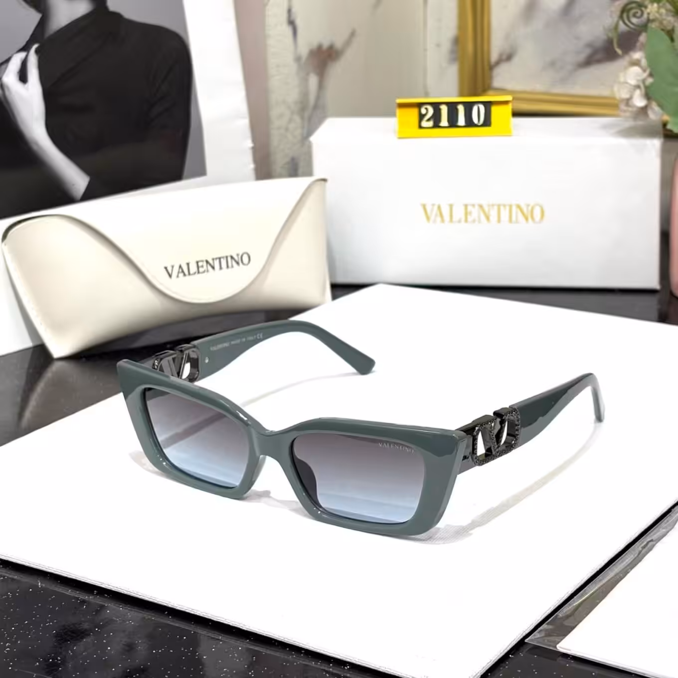 WhatsApp Image 2026-01-08 at 12.43.04 AM Valentino Green Cat-Eye Gradient Sunglasses