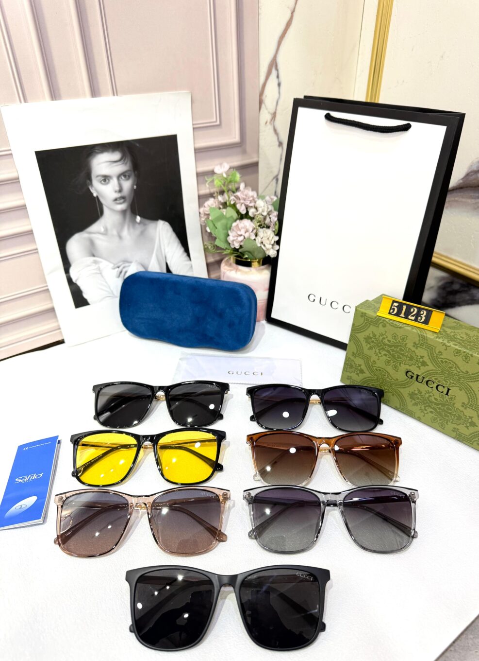 Gucci Wayfarer Coffee Mens Sunglass
