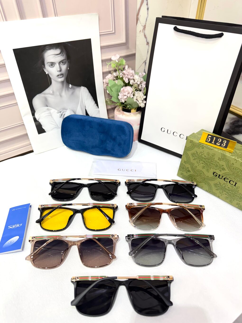 Gucci Wayfarer Coffee Mens Sunglass