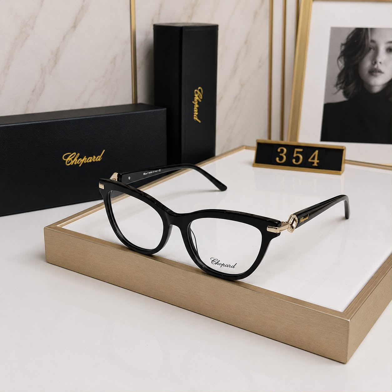 Chopard Black Cateye Luxury Optical Frame