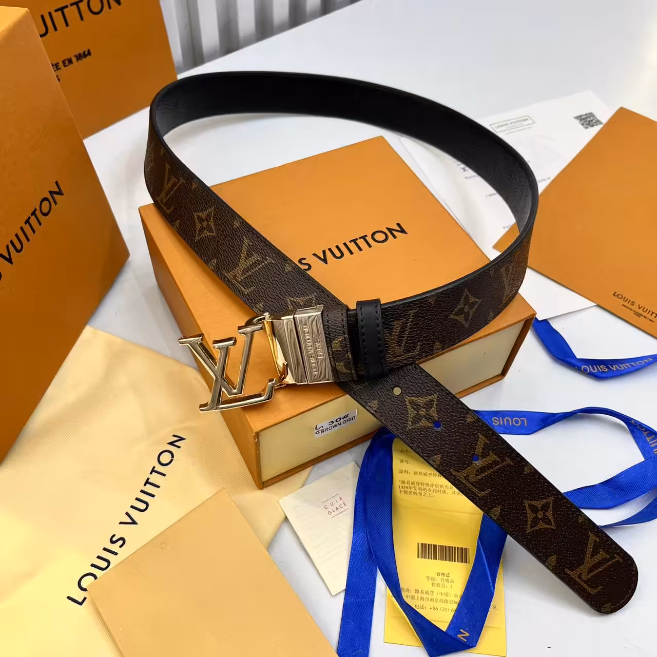 WhatsApp Image 2025-11-29 at 7.12.45 PM Louis Vuitton Monogram Gold LV Buckle Belt