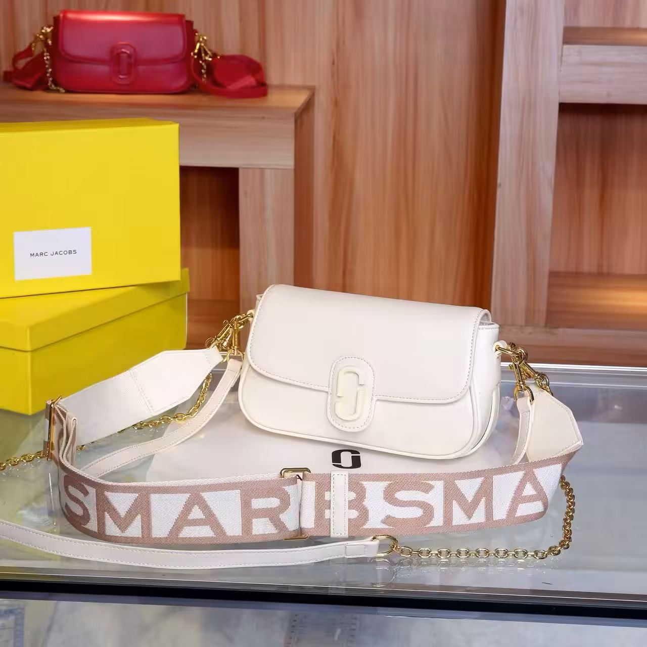 Marc Jacob The Clover Beige Color Sling Bag (With Box)