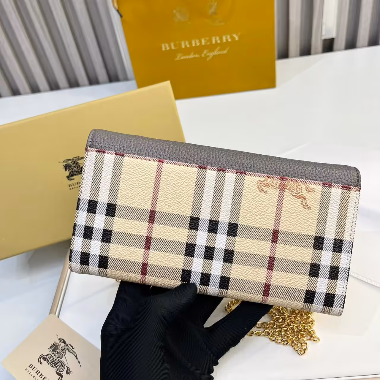 WhatsApp Image 2025-12-19 at 2.11.34 AM Burberry Loxely Long Gray Color Crossbody Sling Bag (With Box)