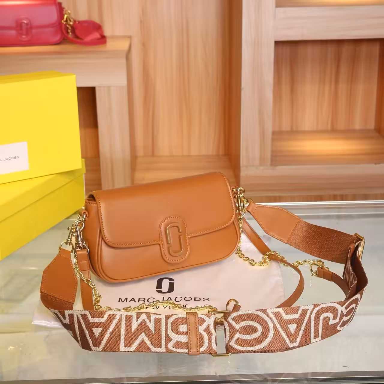 Marc Jacob The Clover Brown Color Sling Bag (With Box)