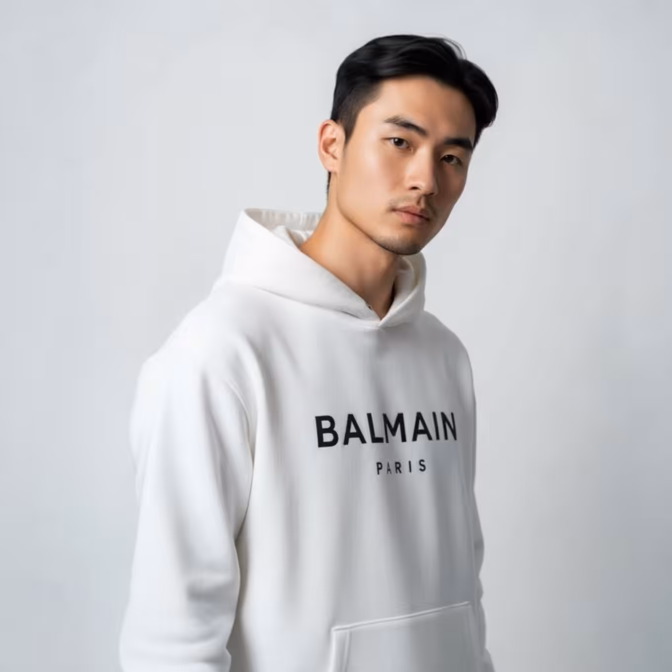 WhatsApp Image 2025-12-24 at 11.19.42 AM (1) Balmain White Full Sleeve Men’s Hoodie