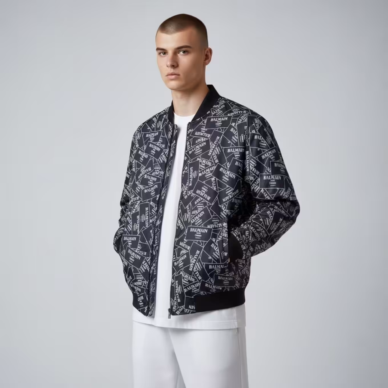 Balmain Monogram Wind Cheater Jacket