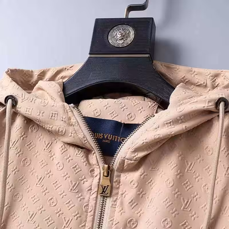 Louis Vuitton Embossed Khaki Wind Cheater Jacket