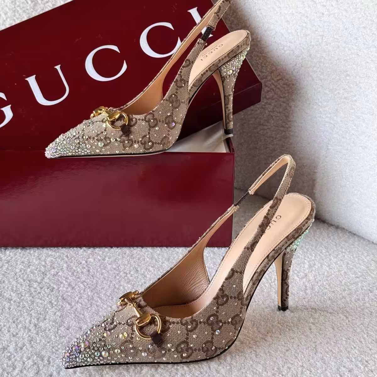 WhatsApp Image 2025-12-30 at 5.50.39 PM (1) Gucci Horsebit Crystal Slingback Pump