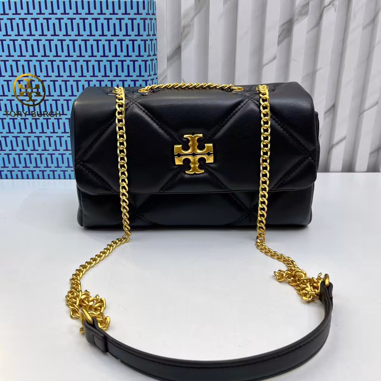 WhatsApp-Image-2026-01-04-at-4.37.54-PM Tory Burch Diamond Kira Black Color Sling Bag (With Box)