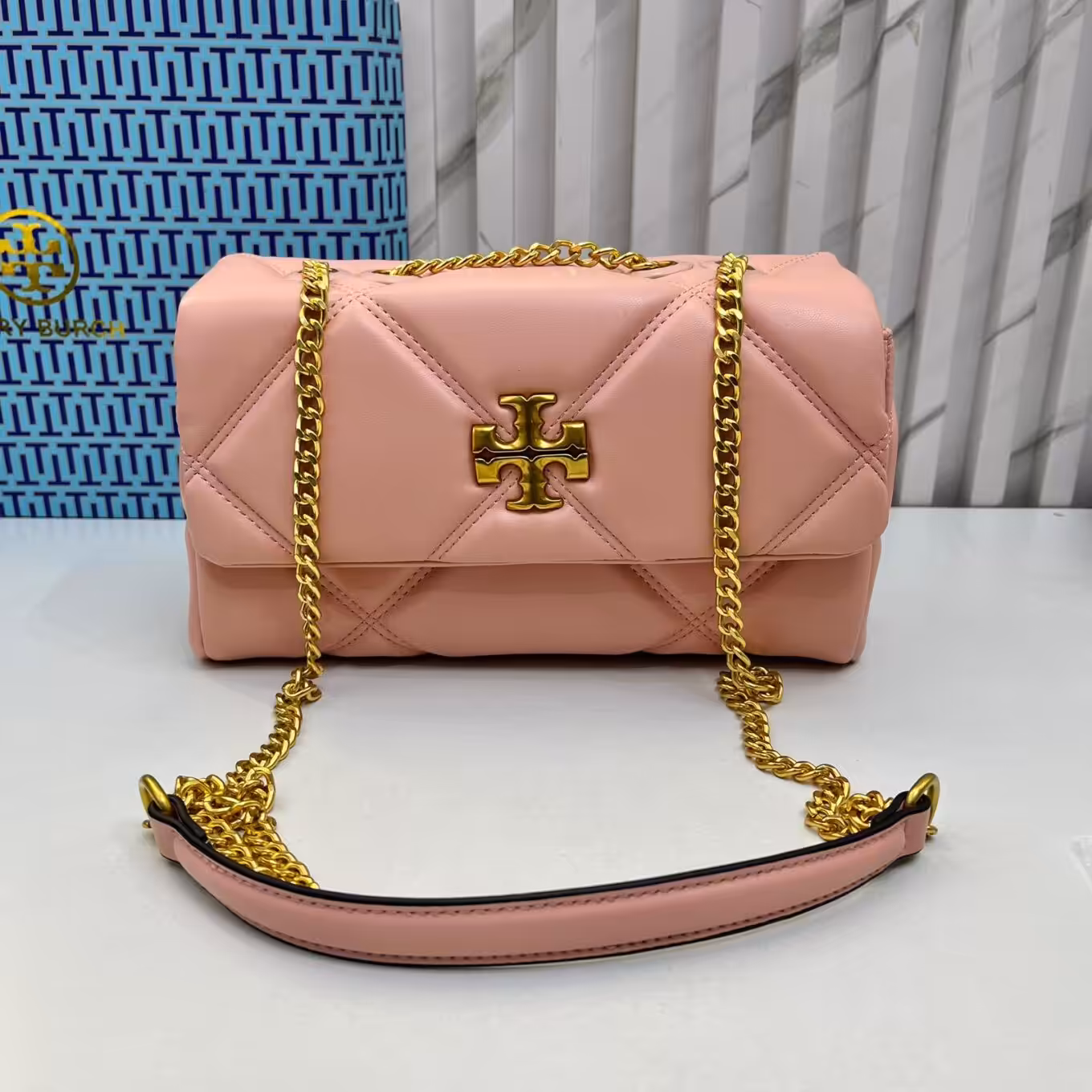 WhatsApp-Image-2026-01-04-at-4.40.21-PM-scaled Tory Burch Diamond Kira Pink Color Sling Bag (With Box)