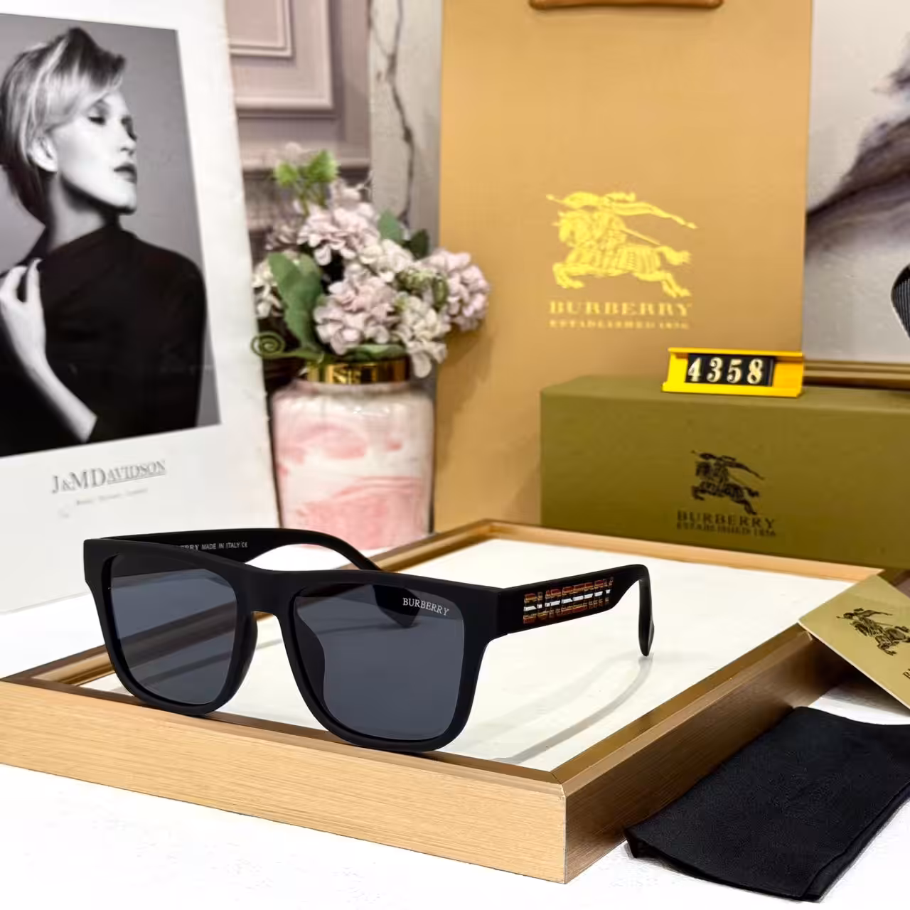 WhatsApp Image 2026-01-06 at 7.02.31 PM Burberry Black Square Signature Check Unisex Sunglasses