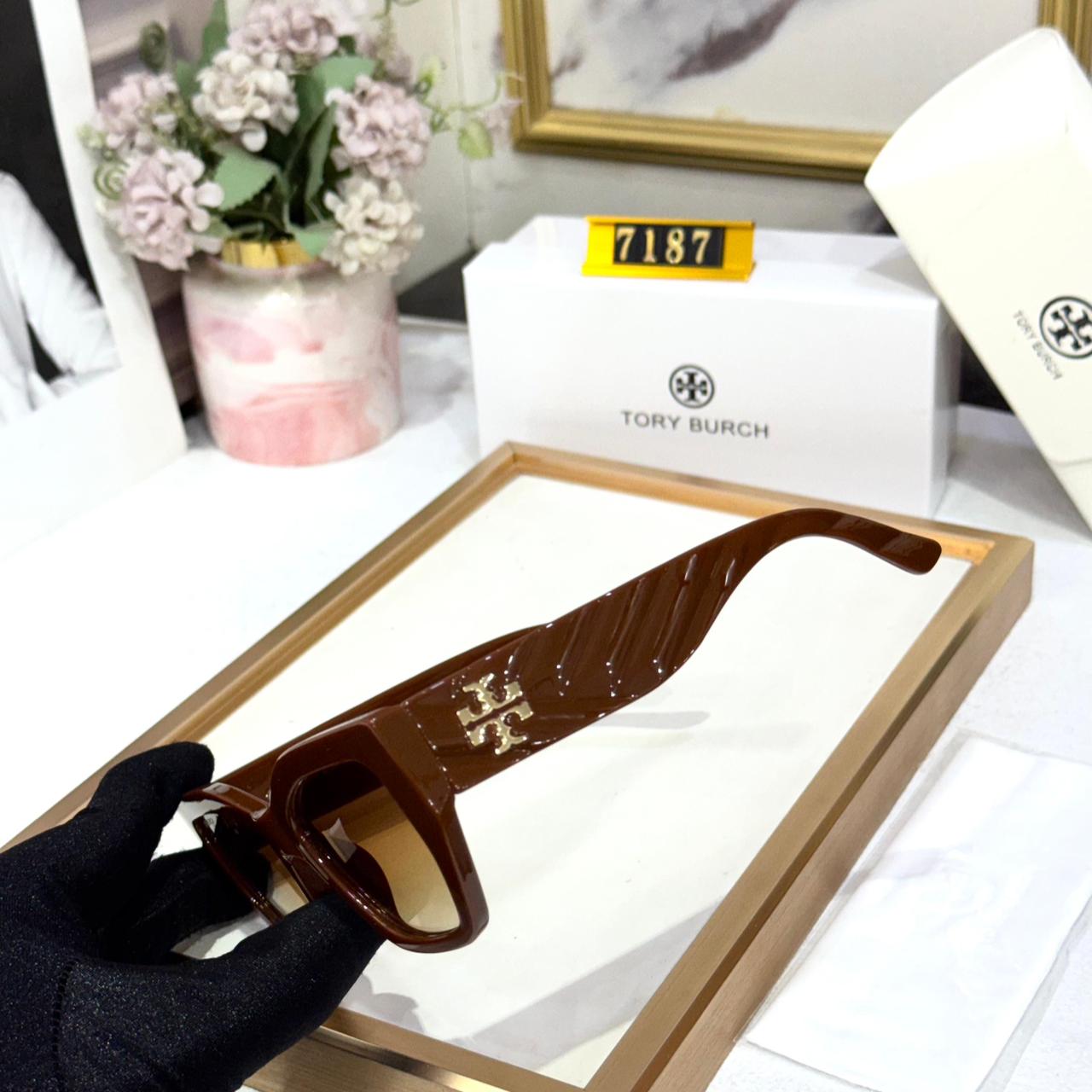 Tory Burch Tortoiseshell Square Brown Women Sunglasses