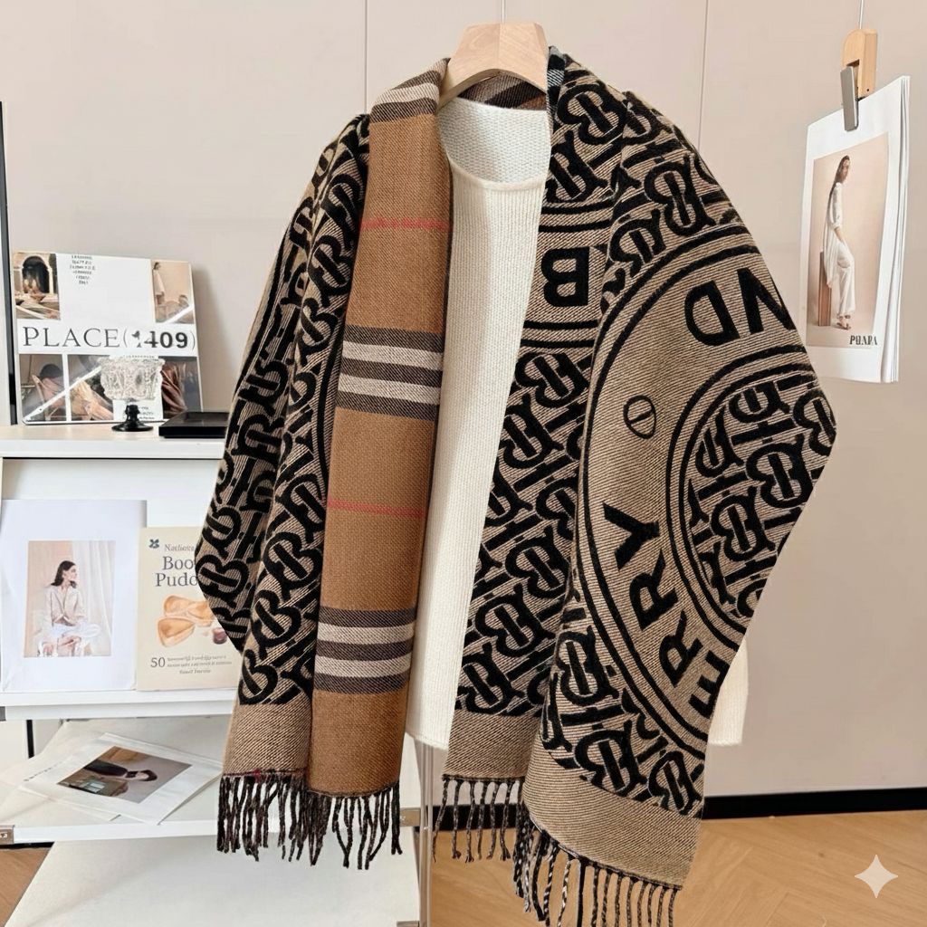 Burberry TB Wide Reversible Stole