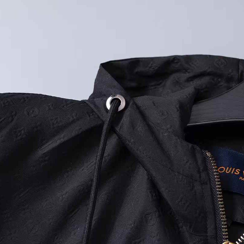 Louis Vuitton Embossed Black Wind Cheater Jacket