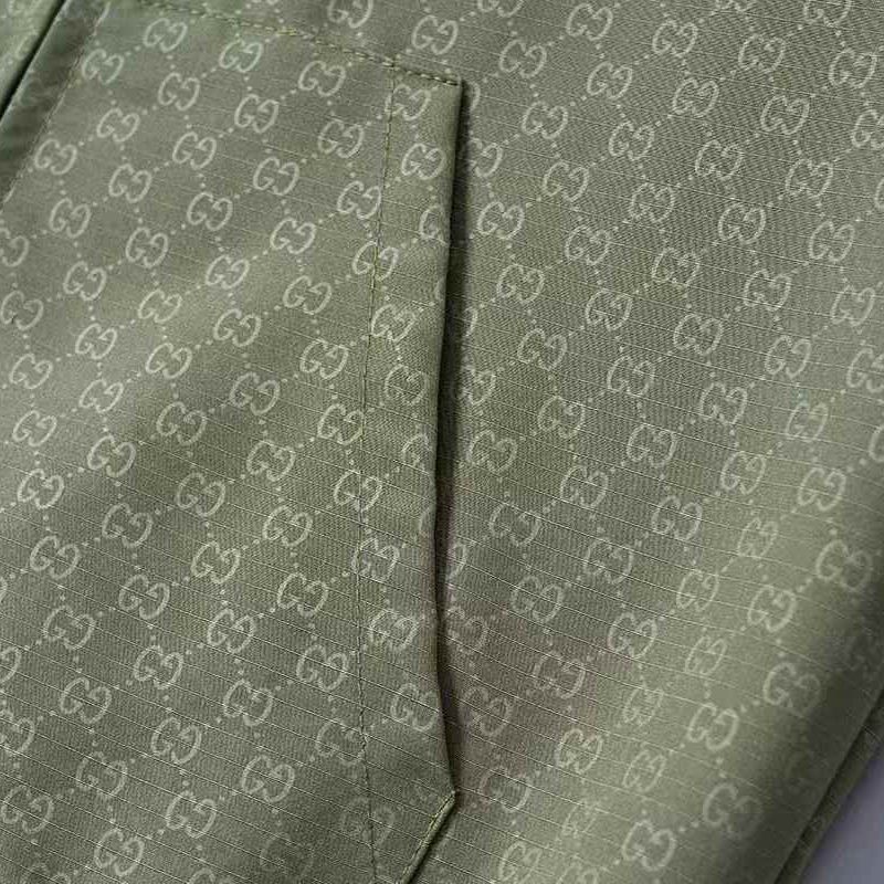 Gucci Green Embossed Wind Cheater Jacket
