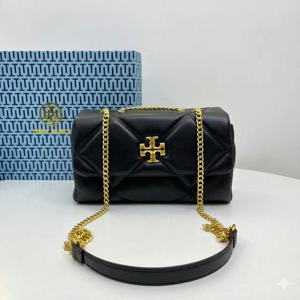 Tory Burch Diamond Kira Black Color Sling Bag (With Box)