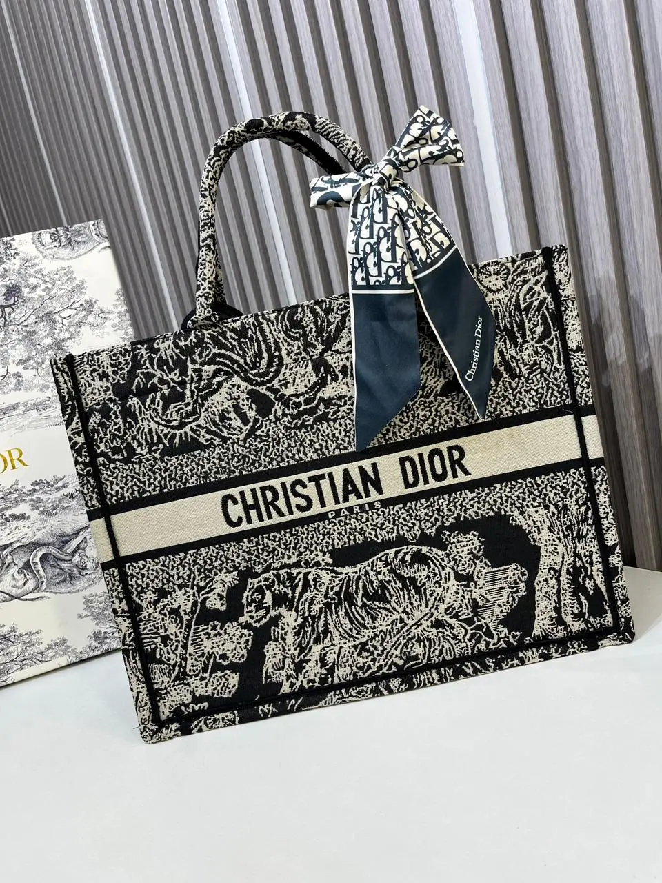 WhatsApp-Image-2026-02-02-at-4.42.32-PM Christian Dior Black Tiger Tote (With Box)