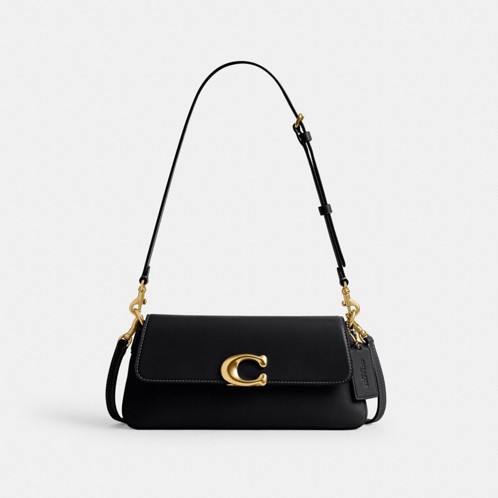 Coach Jet Black Shoulder Bag (With Box)