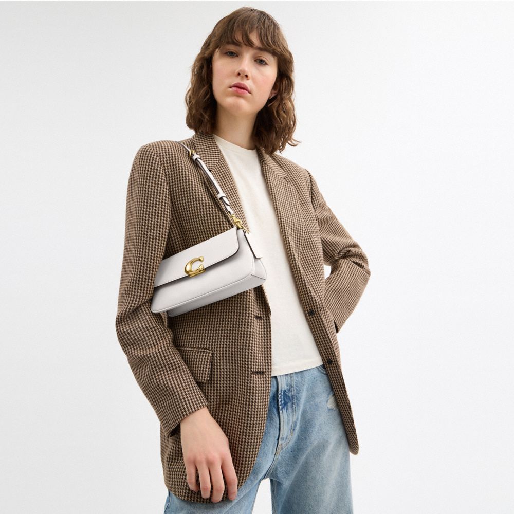 Coach Jet White Shoulder Bag (With Box)
