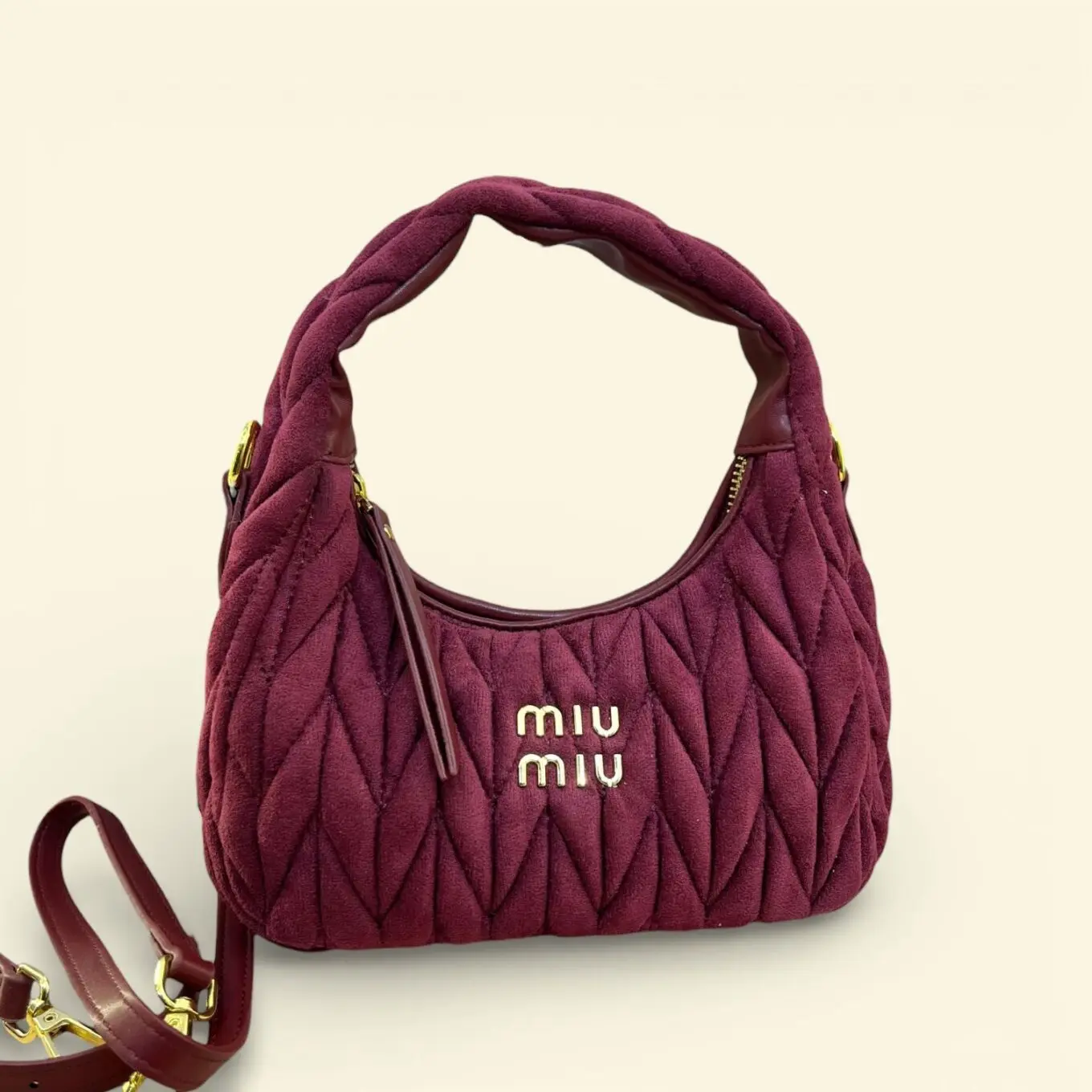 WhatsApp-Image-2026-02-04-at-9.06.45-PM-scaled Miu Miu Wander Velvet Wine Shoulder Bag (With Box)