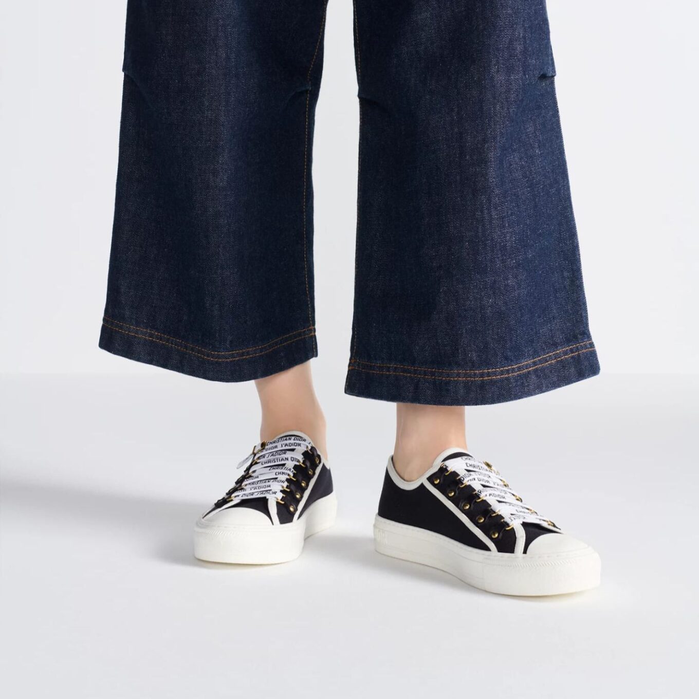 Christian Dior Walk N Dior Black Canvas Unisex Sneaker