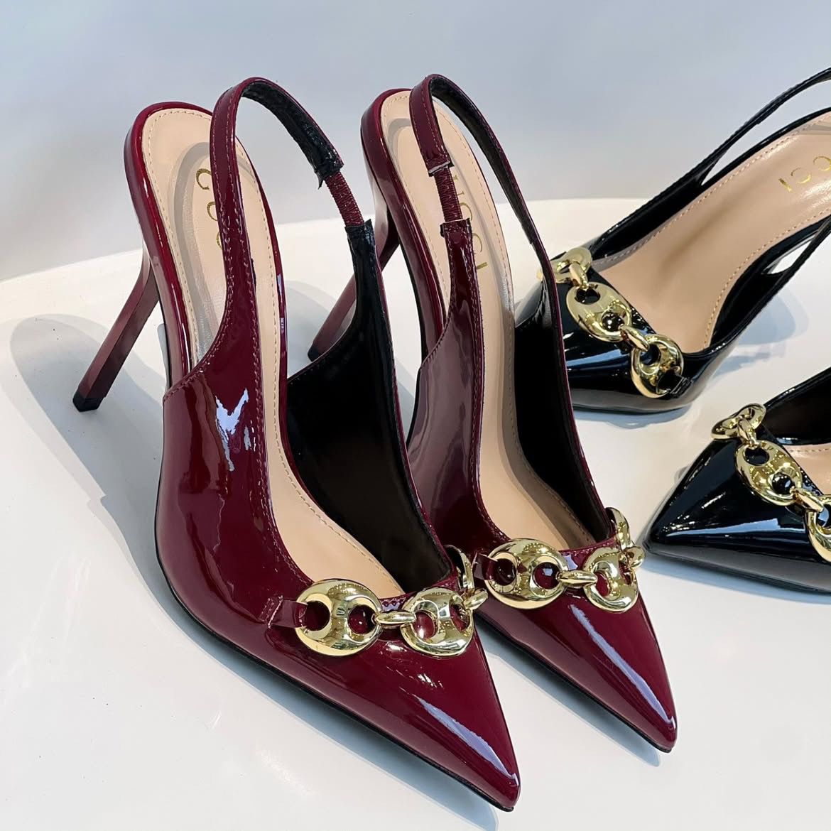 Gucci Marina Chain Wine Heel