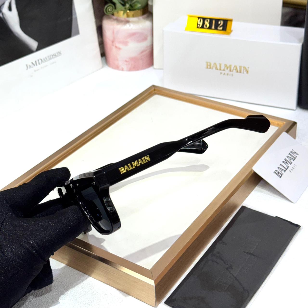 Balmain Black Wayfarer Sunglass For Men