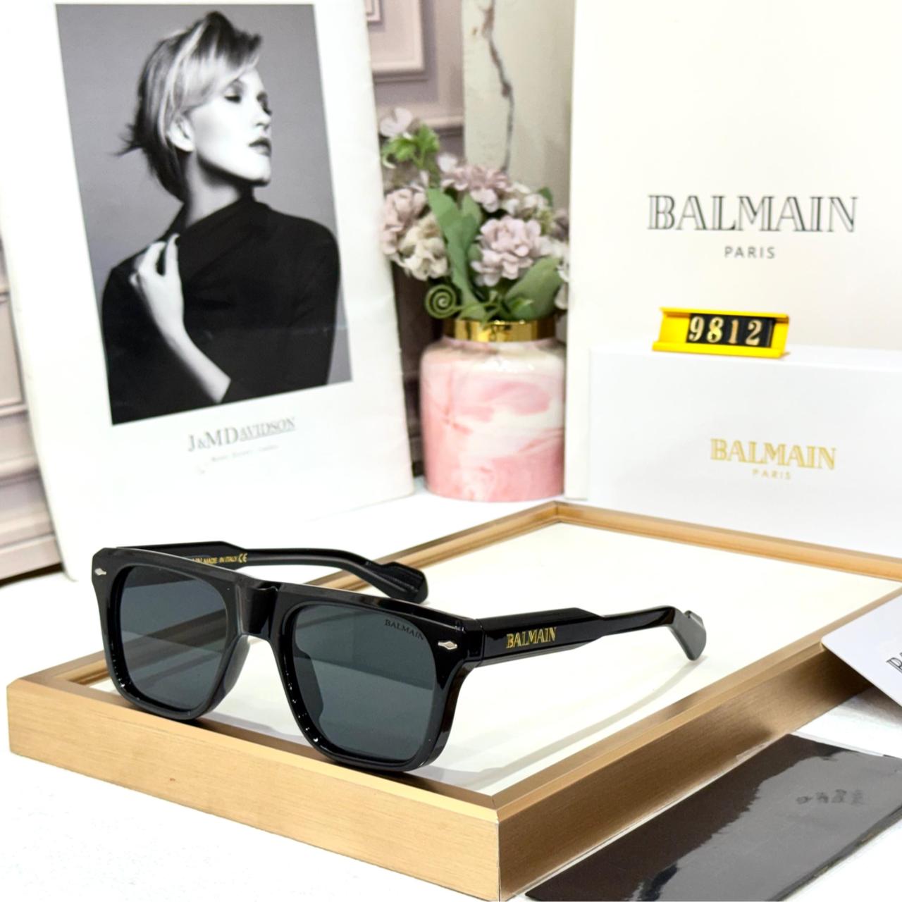Balmain Black Wayfarer Sunglass For Men