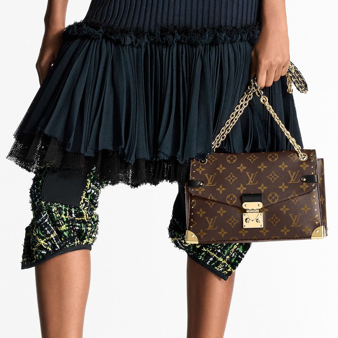 Louis Vuitton Trunkie Coffee Premium Sling Bag (With Box Double Box Packaging)