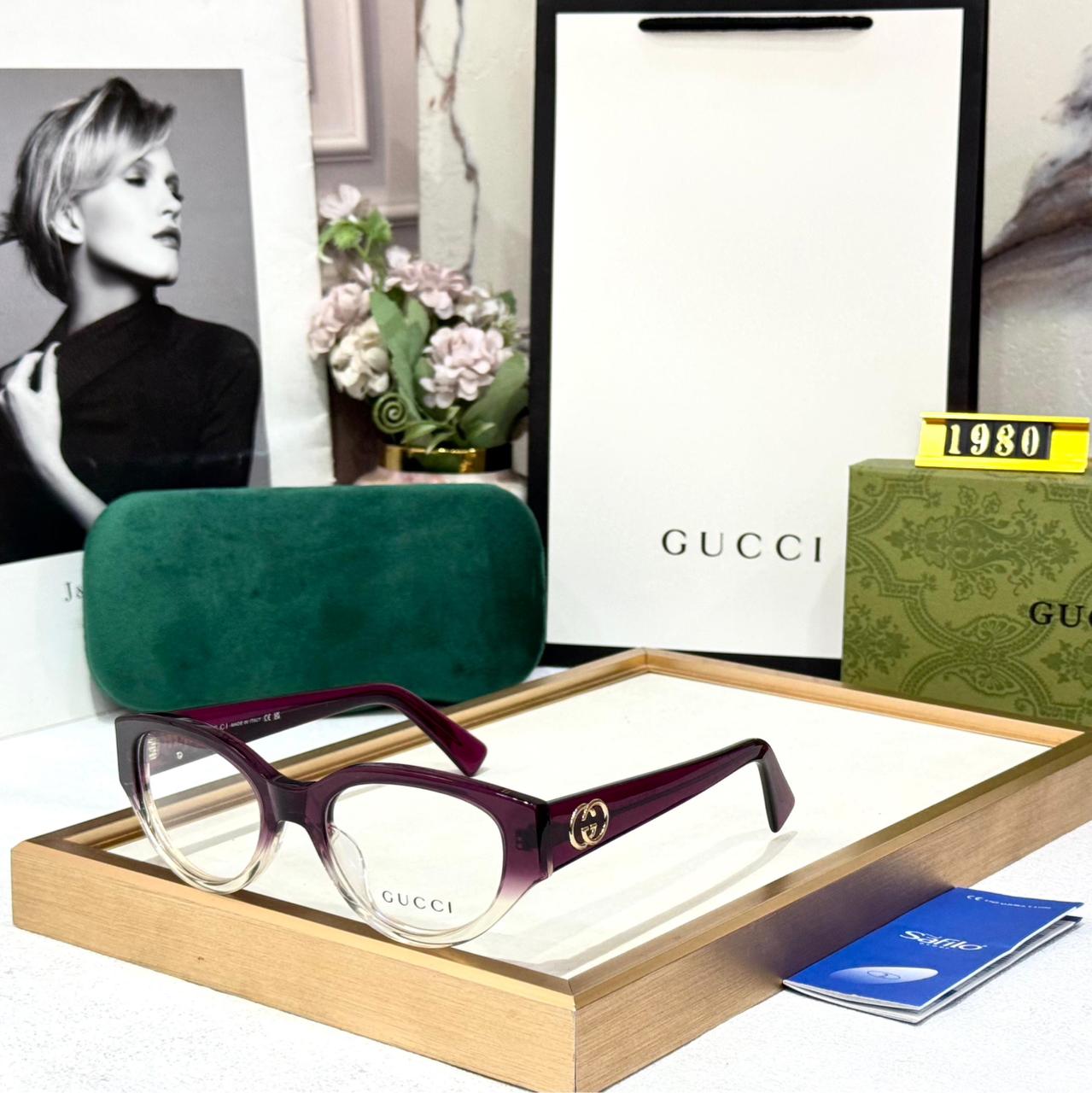Gucci Pink Cat-Eye Optical Eyeglasses for Women