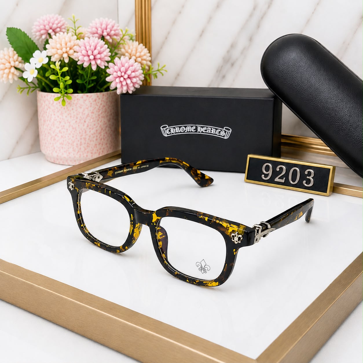 Chromeheart Brown Optical Unisex Eyeglasses