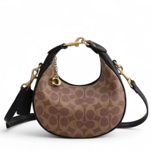 bde43213-e229-4183-8a67-469febe24329 Coach Jonie Crossbody Apricot Black Sling Bag (With Box)