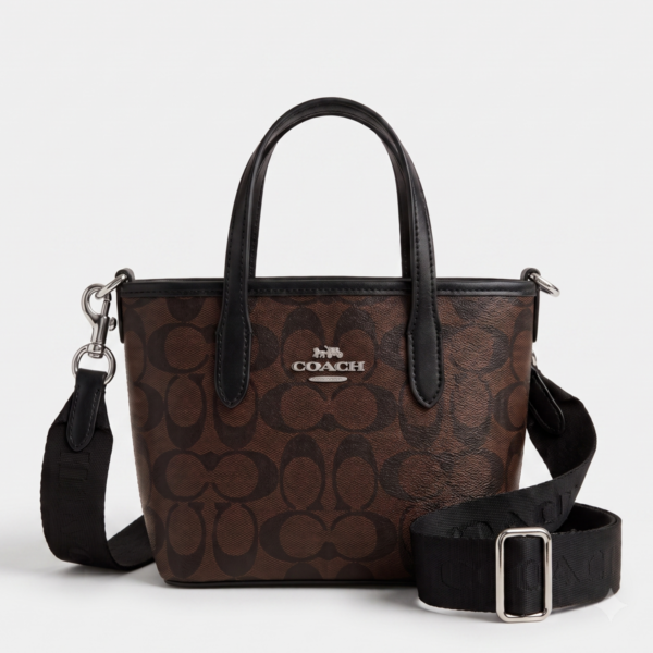 Coach Coffee Mini City Tote (With Box)