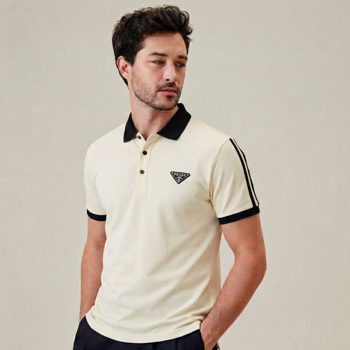 Prada Beige Polo Tshirt