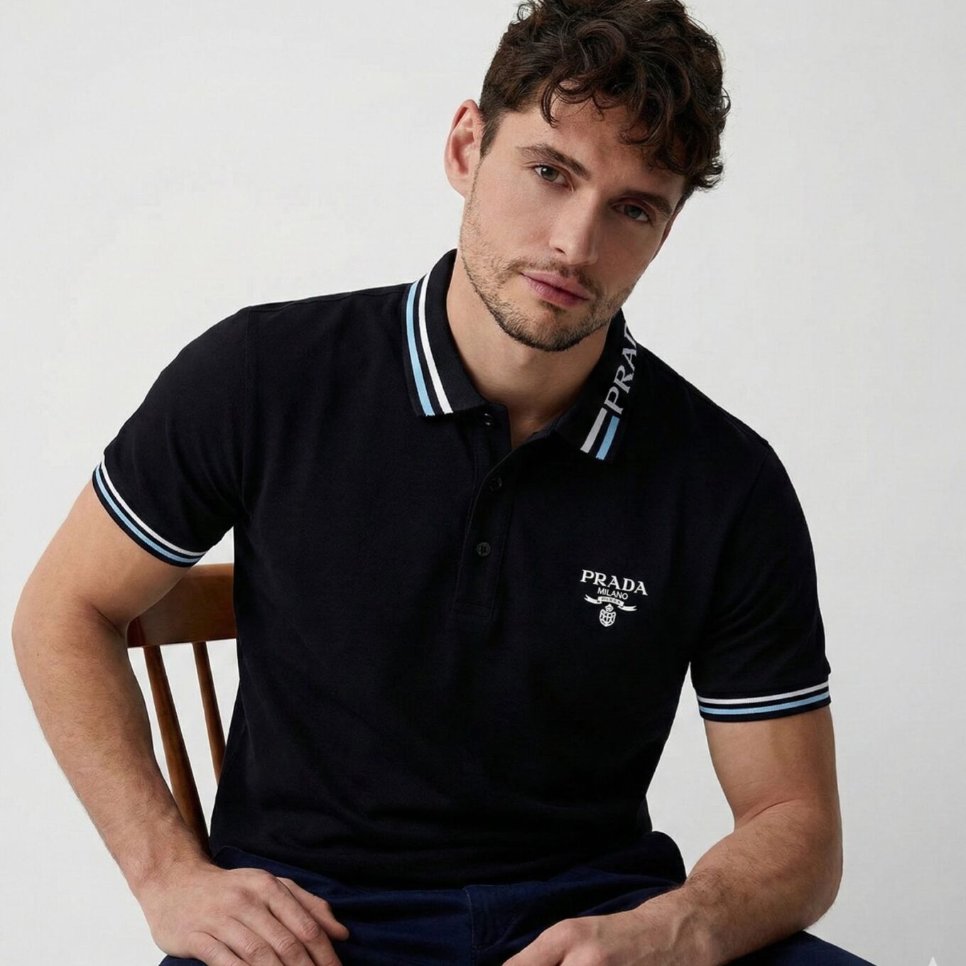 Prada Milano Black Polo Tshirt